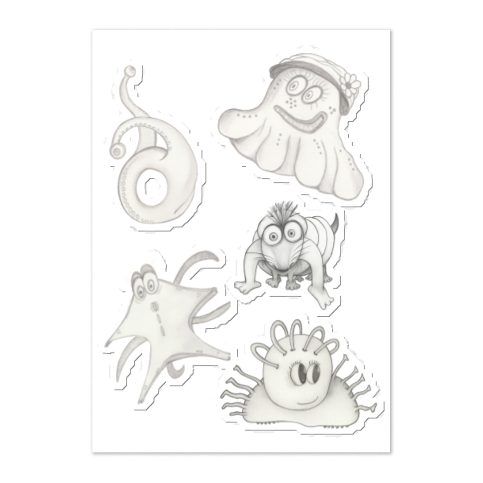 January Monsters Sticker sheet 1